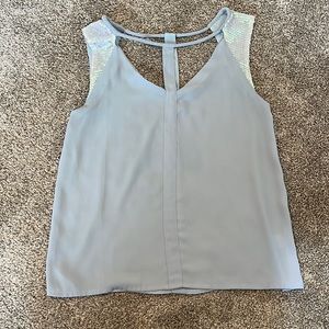 women's light blue tank